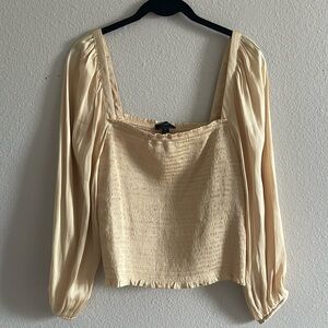 NWT J.Crew Smocked Puff Sleeve Blouse